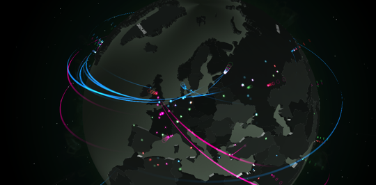 Cyber threats map